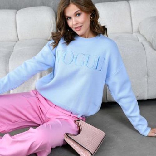 Свитер Lora (one size) LR850 l.blue (зима) Lora LR850 l.blue