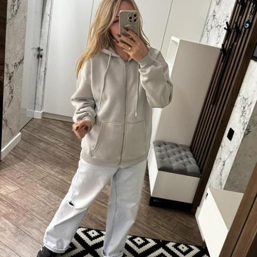 Кофта спорт Lora (one size) LR866 grey (зима) Lora LR866 grey