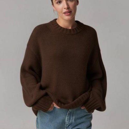 Свитер Lora (one size) LR867 brown (зима) Lora LR867 brown