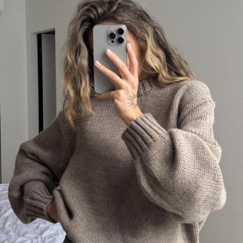 Свитер Lora (one size) LR869 grey (зима) Lora LR869 grey