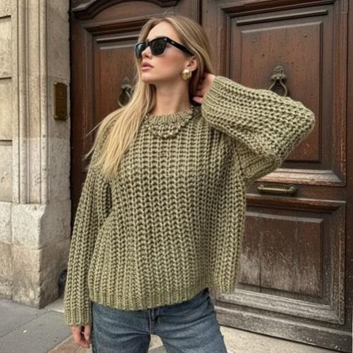 Свитер Lora (42-48) LR873 green (зима) Lora LR873 green