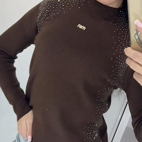 Свитер Lora (42-48) LR875 brown (зима) Lora LR875 brown