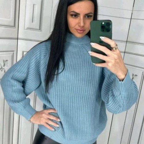 Свитер Lora (one size) LR896 l.blue (зима) Lora LR896 l.blue