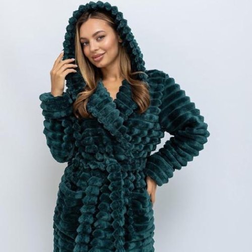 Халат Cotpark (M-2XL) C6 green (зима) Cotpark C6 green