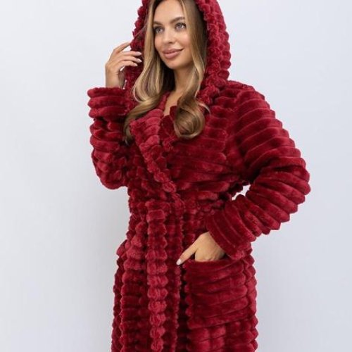 Халат Cotpark (M-2XL) C7 red (зима) Cotpark C7 red