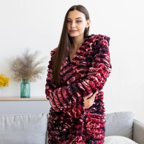 Халат Cotpark (M-2XL) C17 red (зима) Cotpark C17 red