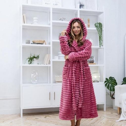 Халат Cotpark (XL-4XL) C8 pink (зима) Cotpark C8 pink