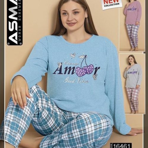 Пижама HomeWear (L-4XL) 16461 mix (зима) HomeWear 16461 mix