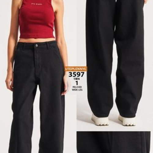 Джинсы Jeans Style (34-42) 3597-1 black (зима) Jeans Style 3597-1 black