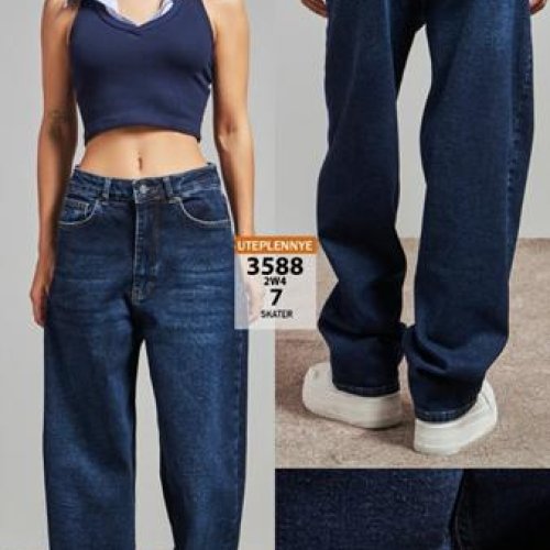 Джинсы Jeans Style (34-40) 3588-7 blue (зима) Jeans Style 3588-7 blue