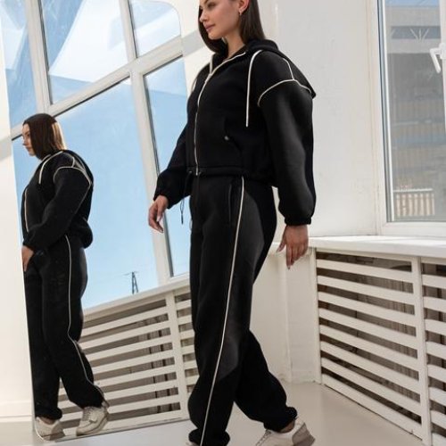 Костюм спорт AZNA (S-XL) ДЗ120 black (зима) AZNA ДЗ120 black