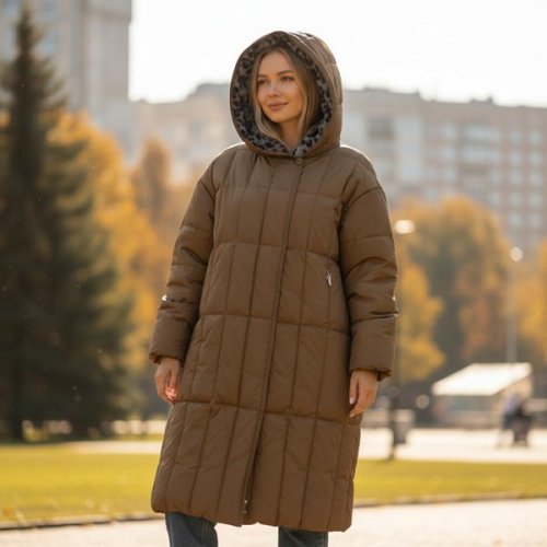 Куртка DKNSEL (42-50) 24589 brown (зима) DKNSEL 24589 brown