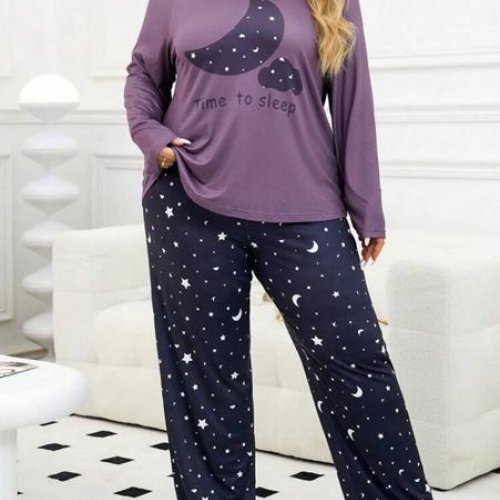 Пижама Brilliant (XL-5XL) B500047 purple (деми) Brilliant B500047 purple