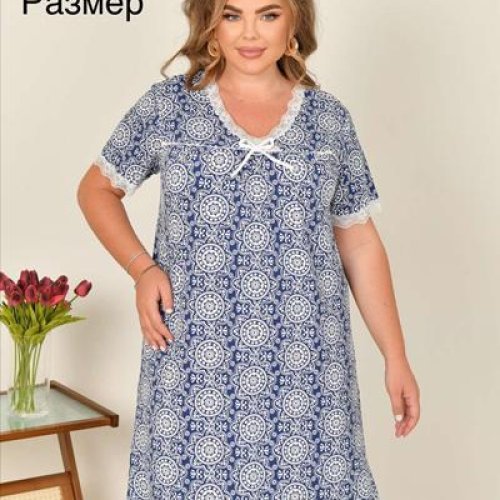 Ночнушка Brilliant (50-58) B632 blue (лето) Brilliant B632 blue