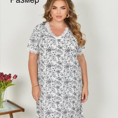 Ночнушка Brilliant (54-62) B632-1 grey (лето) Brilliant B632-1 grey