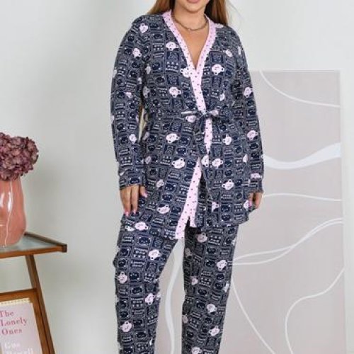 Пижама Brilliant (M-3XL) B70015-1 black (зима) Brilliant B70015-1 black