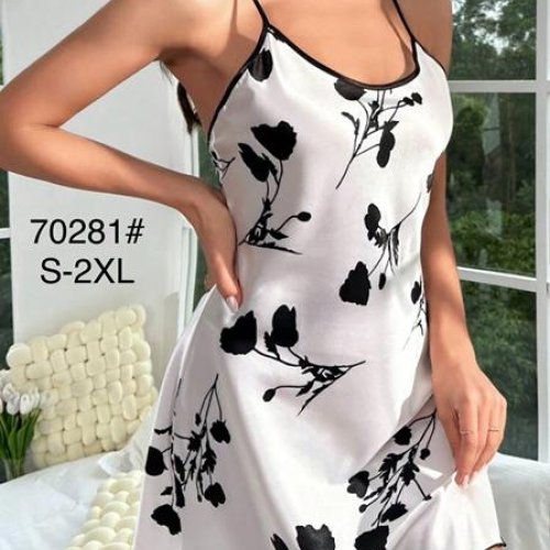 Ночнушка Brilliant (S-2XL) B70282 l.grey (лето) Brilliant B70282 l.grey