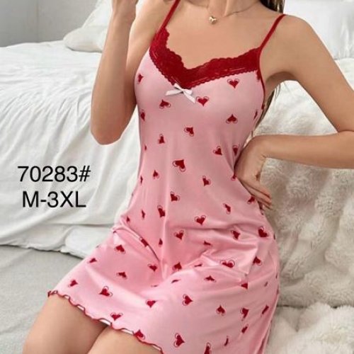 Ночнушка Brilliant (M-3XL) B70283 pink (лето) Brilliant B70283 pink