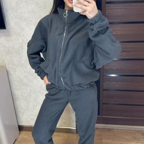 Костюм спорт Valentina (42-50) 088 d.grey (зима) Valentina 088 d.grey