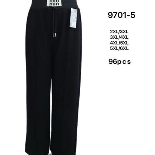 Штаны спорт Kenalin (2XL-6XL) 9701-5 black (деми) Kenalin 9701-5 black