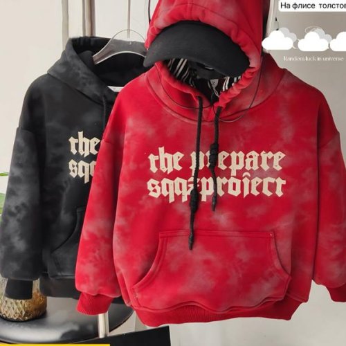 Худи Delfinka (5-13) 7652 red (зима) Delfinka 7652 red