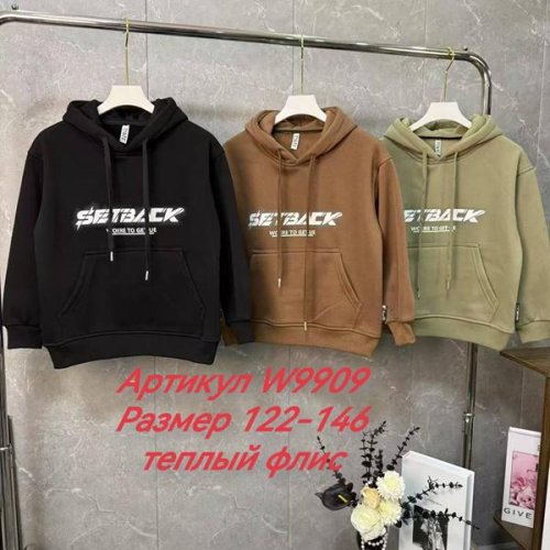 Худи Delfinka (122-146) 9909 black (зима) Delfinka 9909 black