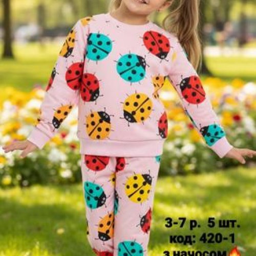 Костюм спорт AMZ (3-7) 420-1 pink (зима) AMZ 420-1 pink