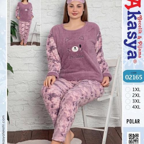 Пижама Estima (XL-4XL) 02165 purple (зима) Estima 02165 purple