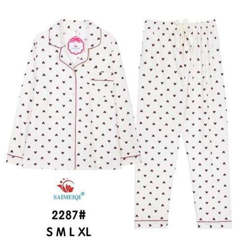 Пижама Estima (S-XL) 2287 white (деми) Estima 2287 white