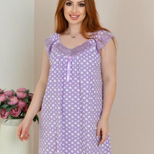 Ночнушка Estima (M-3XL) 521 purple (лето) Estima 521 purple