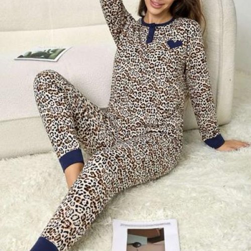 Пижама Estima (M-3XL) 70205 beige (зима) Estima 70205 beige