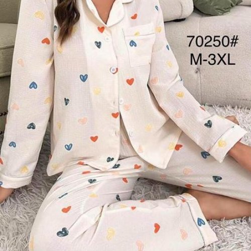 Пижама Estima (M-3XL) 70250 white (деми) Estima 70250 white