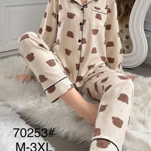 Пижама Estima (M-3XL) 70253 beige (деми) Estima 70253 beige