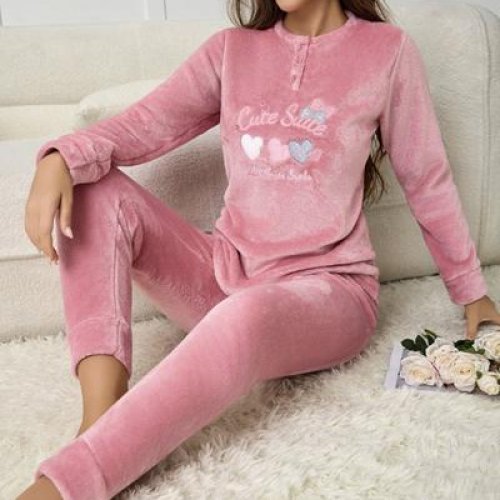 Пижама Estima (M-3XL) 70371 peach (зима) Estima 70371 peach