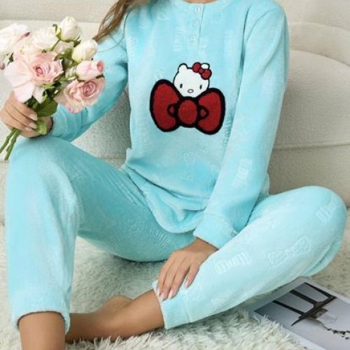 Пижама Estima (M-3XL) 70372 l.blue (зима) Estima 70372 l.blue