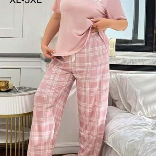 Пижама Estima (XL-5XL) N500021 pink (деми) Estima N500021 pink