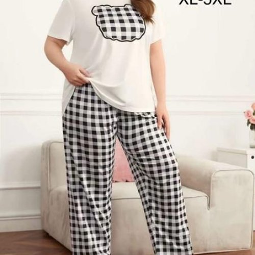 Пижама Estima (XL-5XL) N500030 white (деми) Estima N500030 white