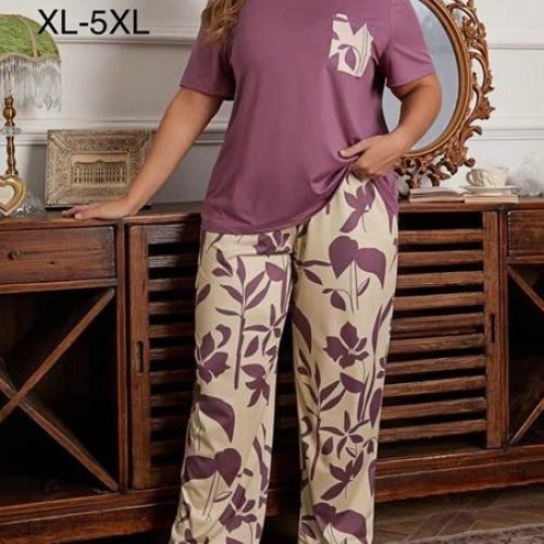 Пижама Estima (XL-5XL) N500032 wine (деми) Estima N500032 wine