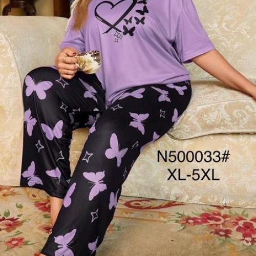Пижама Estima (XL-5XL) N500033 purple (деми) Estima N500033 purple