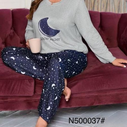 Пижама Estima (XL-5XL) N500037 blue (деми) Estima N500037 blue