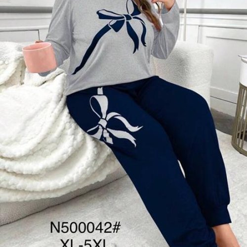 Пижама Estima (XL-5XL) N500042 navy (деми) Estima N500042 navy