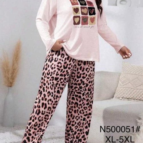 Пижама Estima (XL-5XL) N500051 powder (деми) Estima N500051 powder