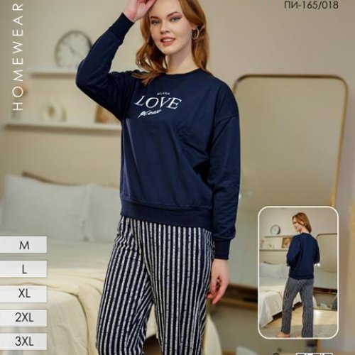 Пижама Samo (46-56) 165-018 navy (зима) Samo 165-018 navy