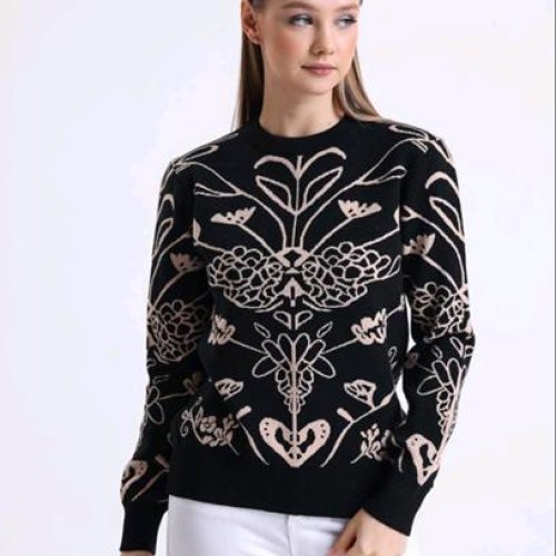 Свитер Julia (52-54) 2320 beige-white (зима) Julia 2320 beige-white