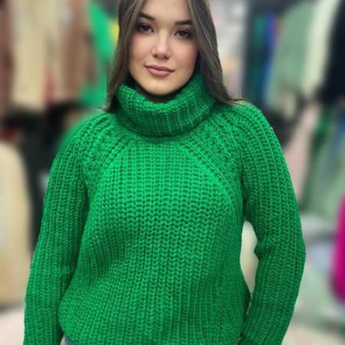 Свитер Julia (one size) JL433 green (зима) Julia JL433 green