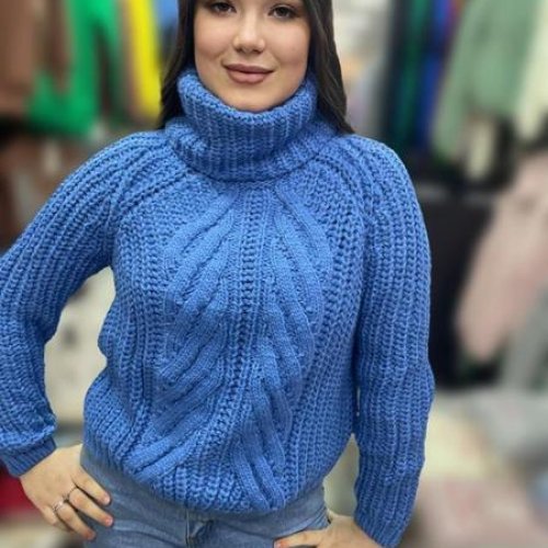 Свитер Julia (one size) JL437 blue (зима) Julia JL437 blue