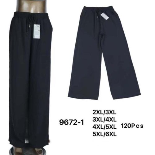 Штаны спорт Kenalin (2XL-6XL) 9672-1 black (деми) Kenalin 9672-1 black