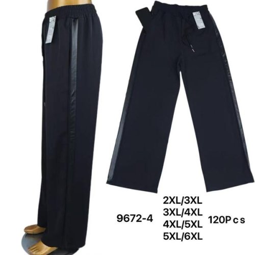 Штаны спорт Kenalin (2XL-6XL) 9672-4 black (деми) Kenalin 9672-4 black