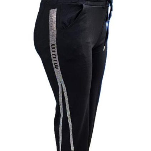 Штаны спорт Kenalin (2XL-6XL) 9701-6 black (деми) Kenalin 9701-6 black