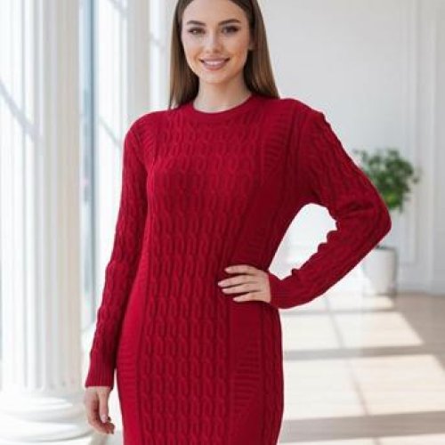 Платье Julia (48-52) JL798 green (зима) Julia JL798 green